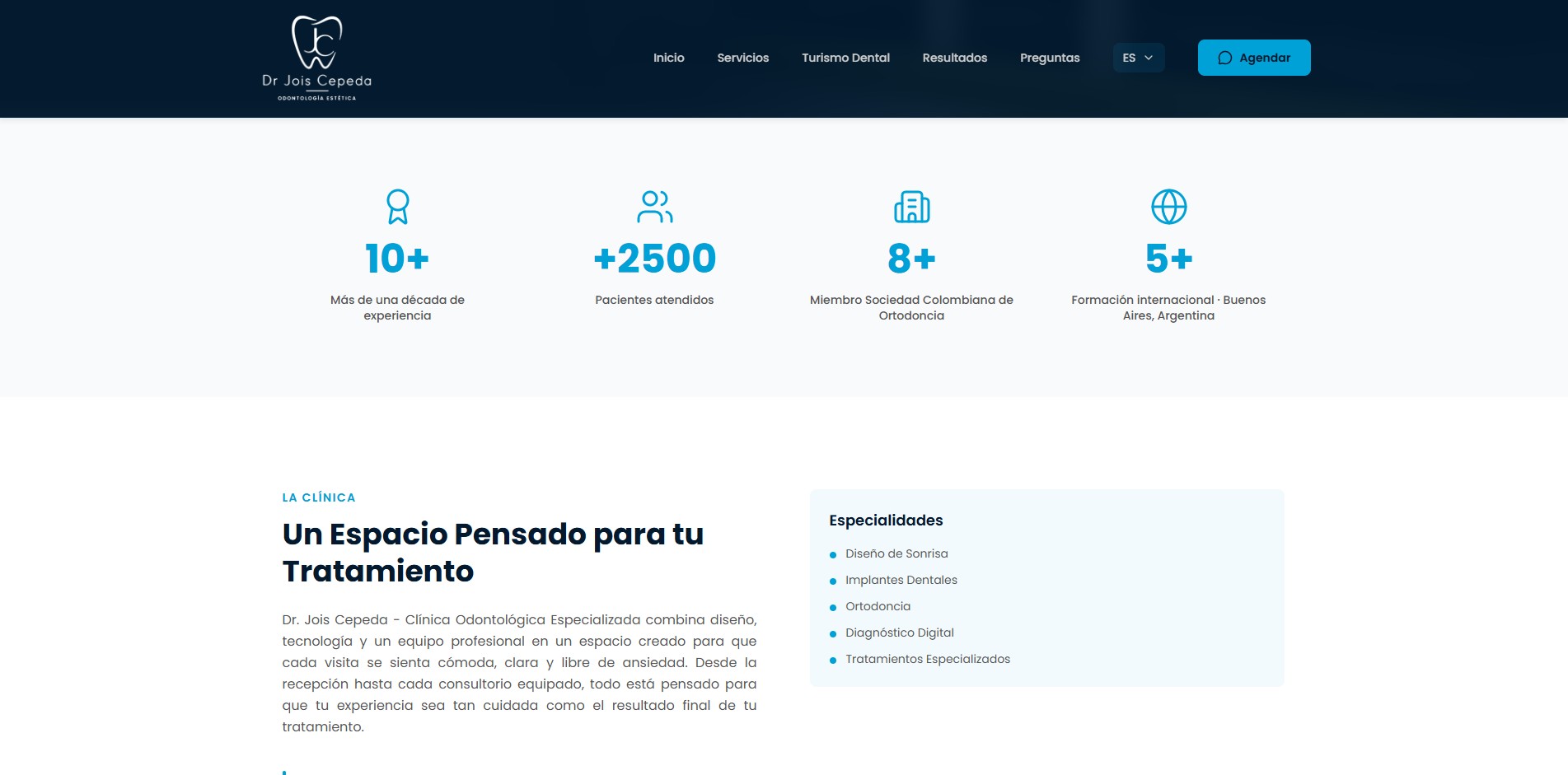 Captura del sitio Dr. Jois Cepeda (2 de 5)